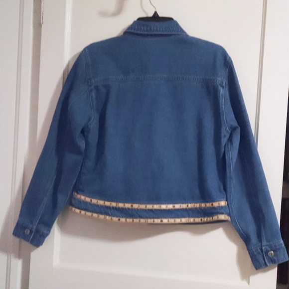 Jean Jacket, Size Petite Large, Southwest VIBE - Picture 2 of 7
